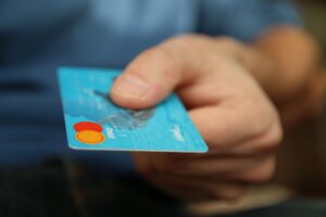 a photo of a credit card