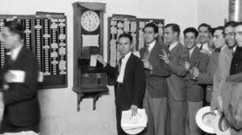 old photo of men voting