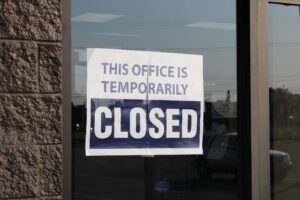 Temporarily Closed Sign